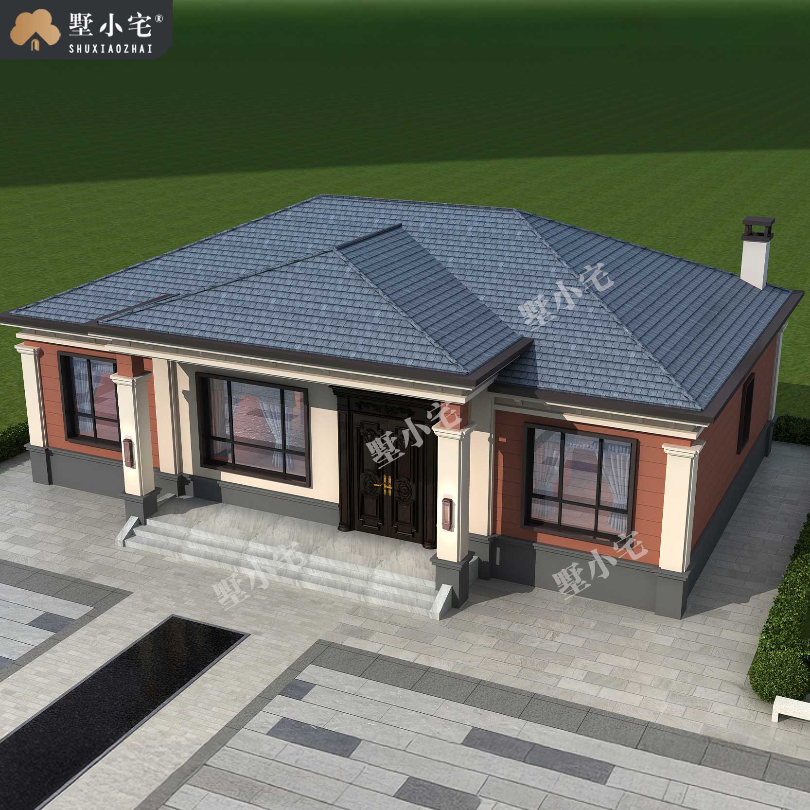 【农村一层小别墅】A685简单易看懂的农村自建房设计图纸+效果图+建筑施工图