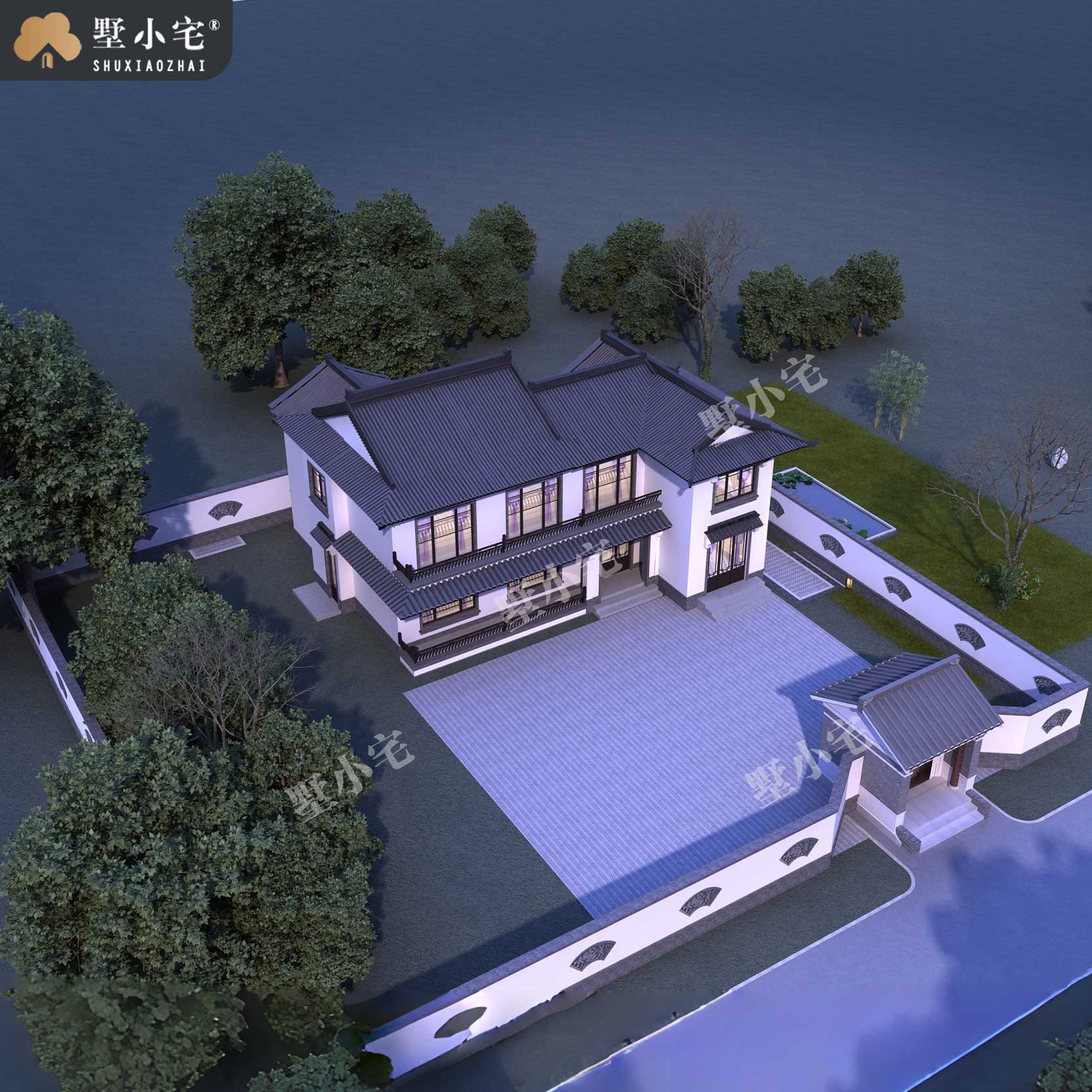 B638-1二层农村自建中式别墅设计图纸