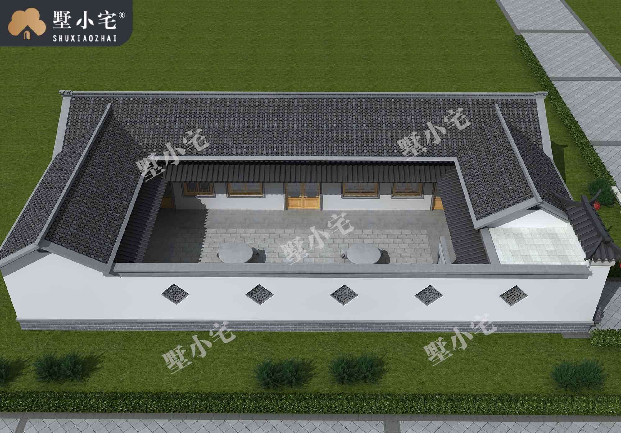 A501一层中式四合院农村自建房设计图纸