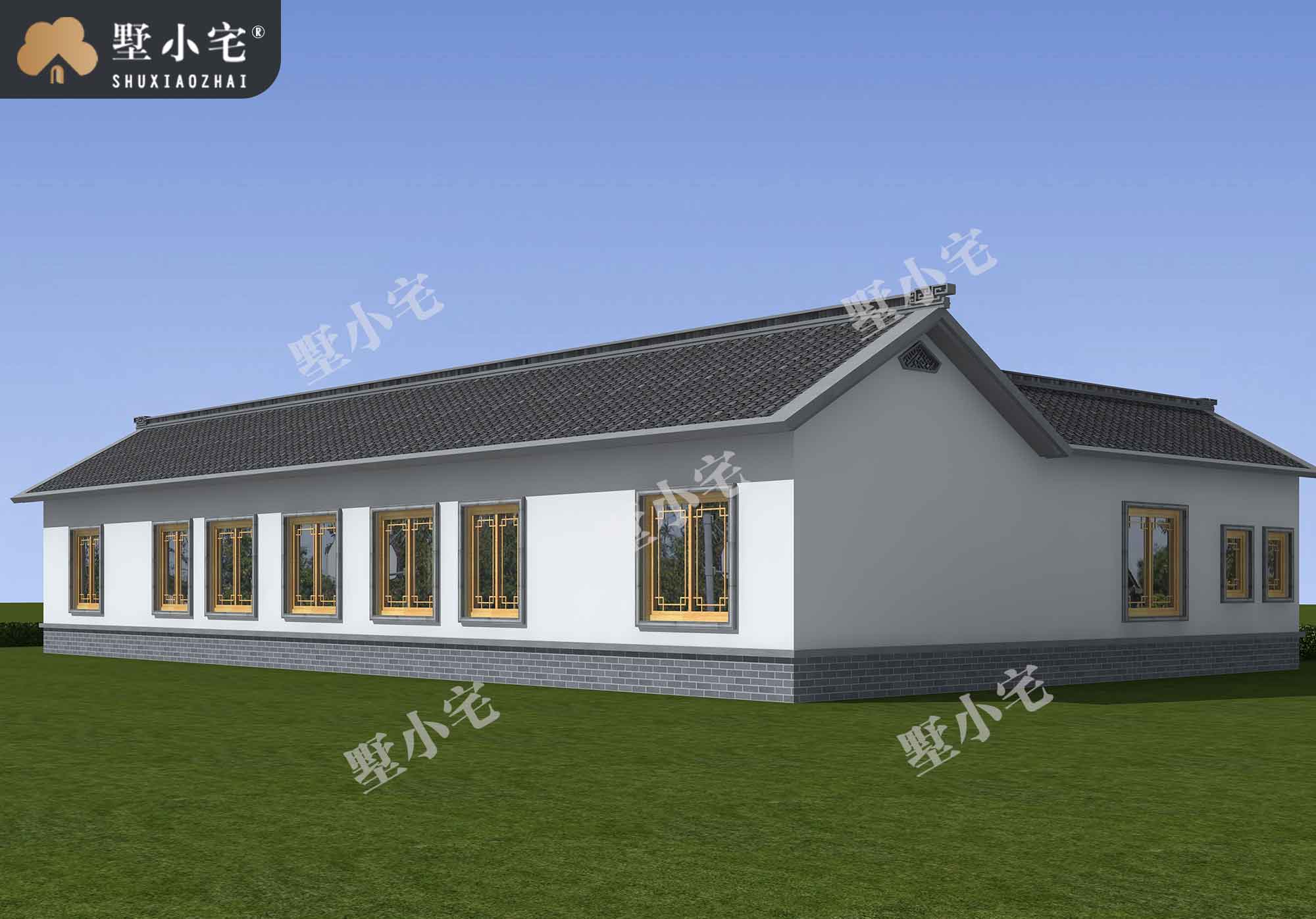 A501一层中式四合院农村自建房设计图纸