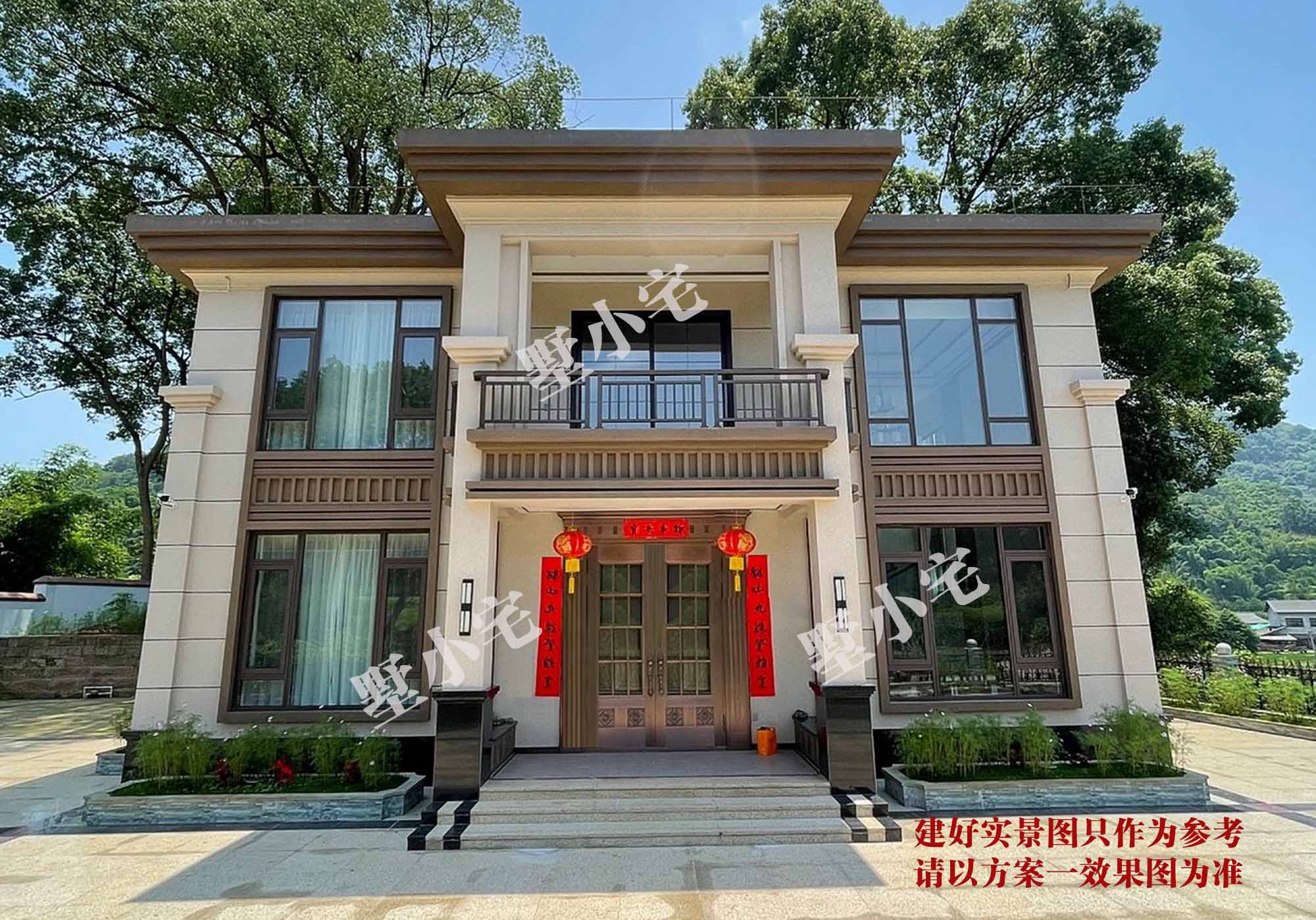B801【最新二层新中式别墅】二层自建别墅精美小户型新中式风格多功能布局，中国人最喜欢的自建房款式
