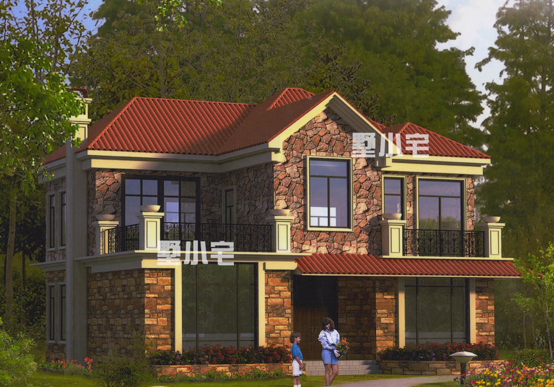 B208乡村别墅设计图纸二层欧式建筑施工图.jpg