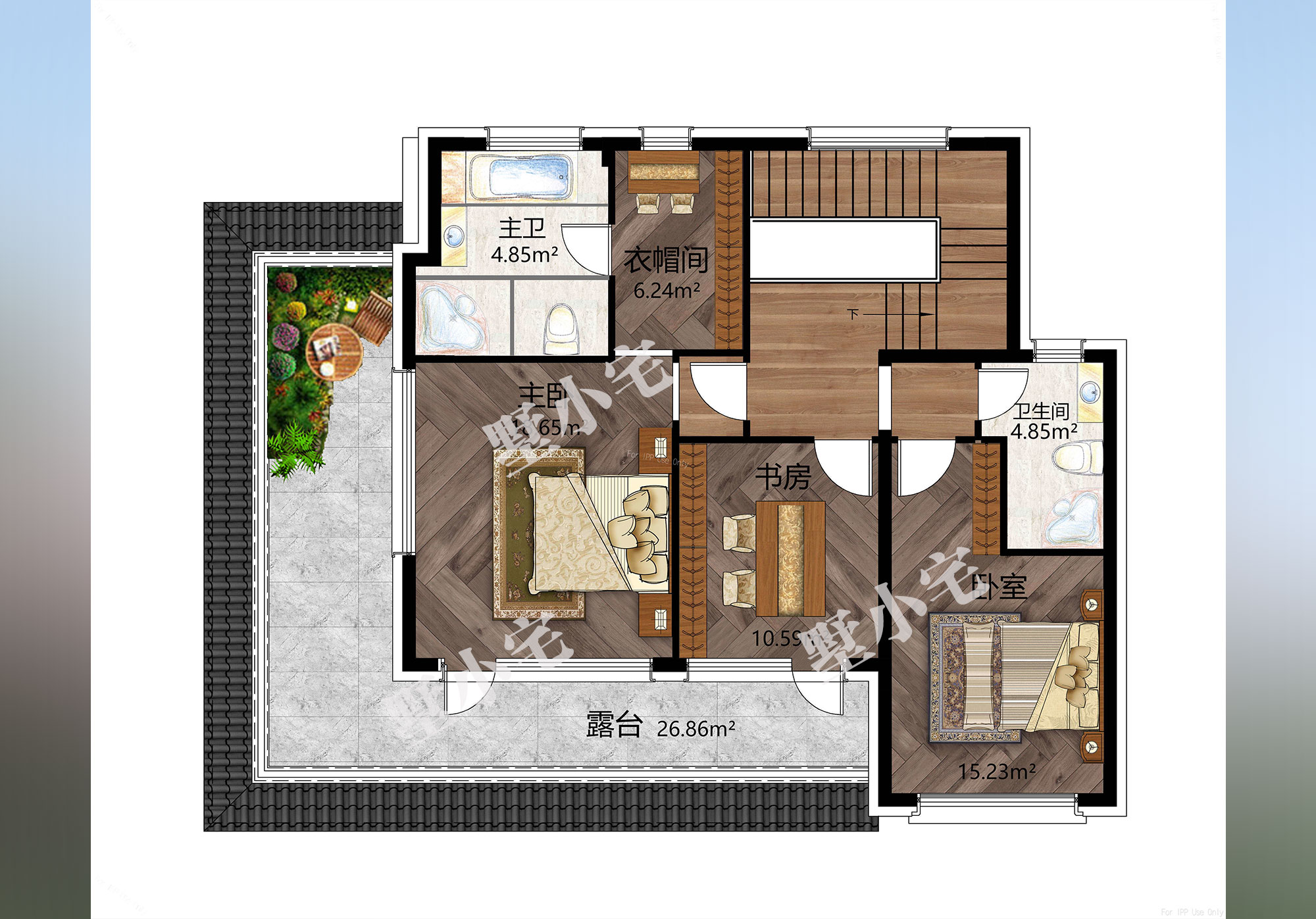 【两层中式别墅合集】B532农村二层别墅图片大全，带院子