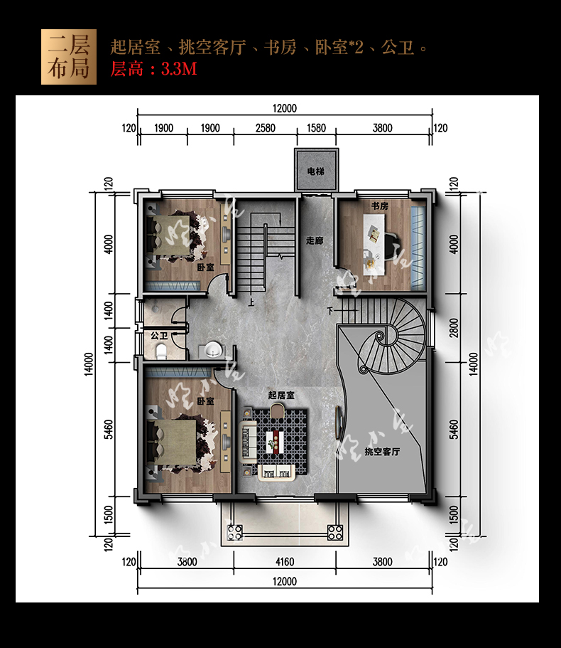 C856农村自建欧式别墅户型图二层.jpg