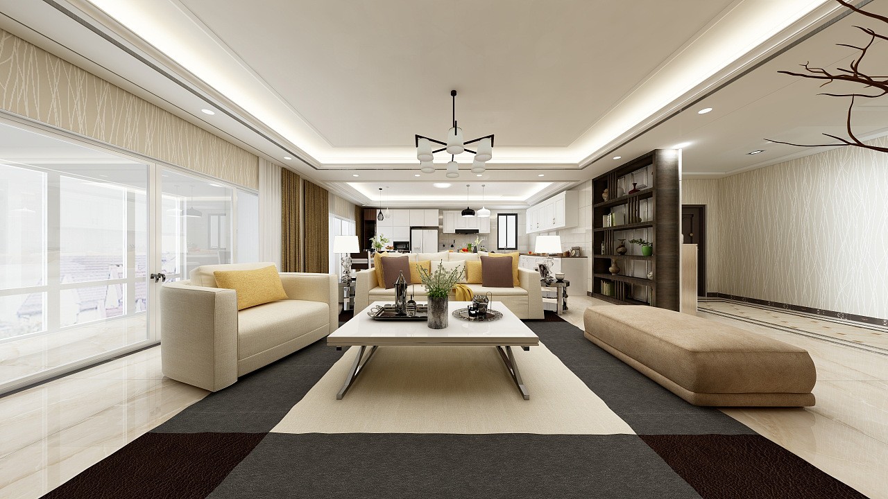 现代偏中式室内设计客厅设计.jpg