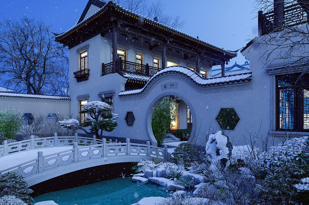 中式庭院景观雪景.jpg