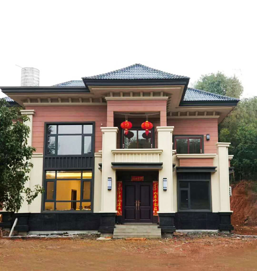 江西吴姐二层新中式小洋房建房实景图