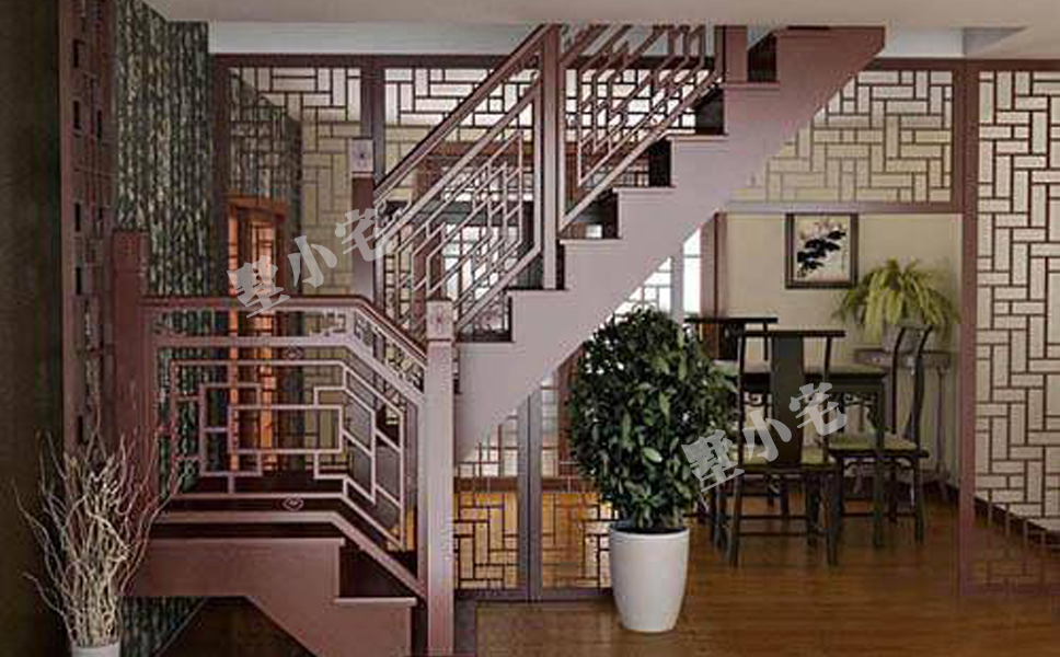 中式风格别墅装修楼梯造型