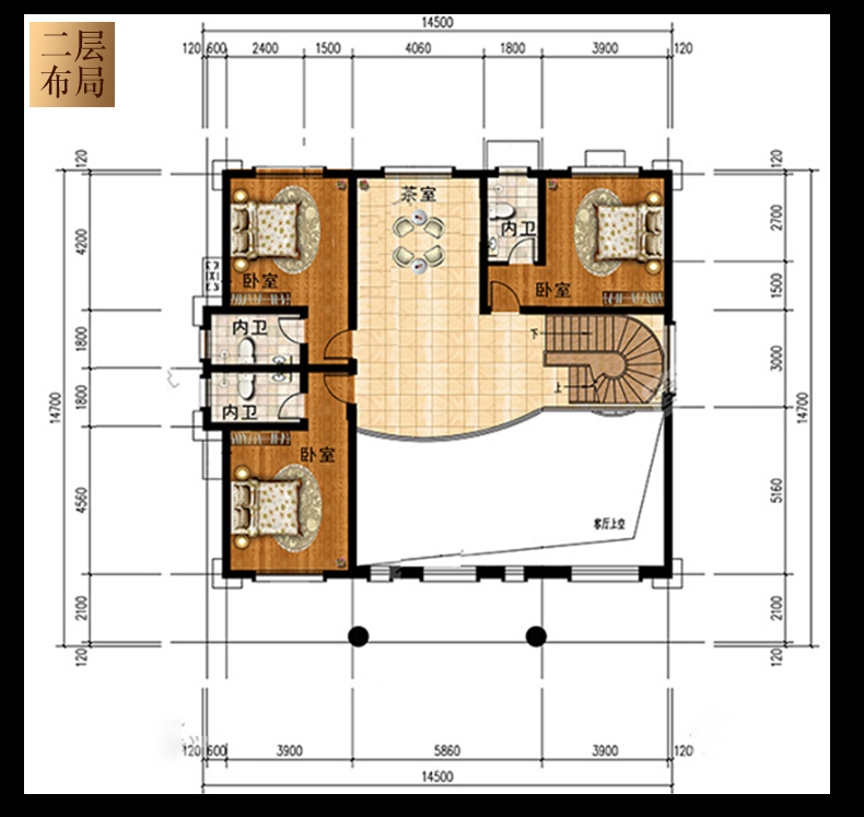 C7231占地180平方米三层欧式别墅设计图户型图