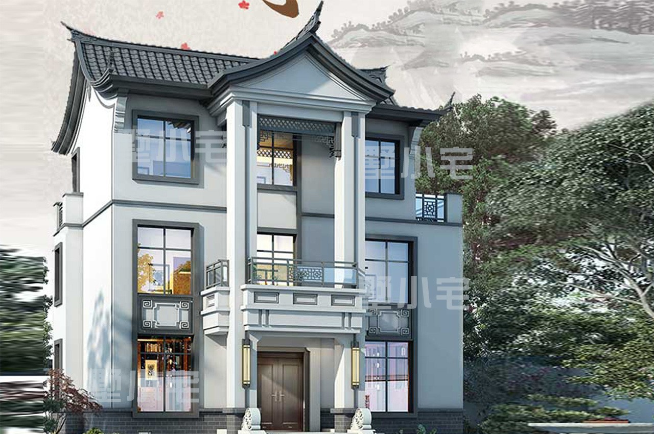 新中式三层别墅，复式设计非常精巧，值得参考的好户型.jpg